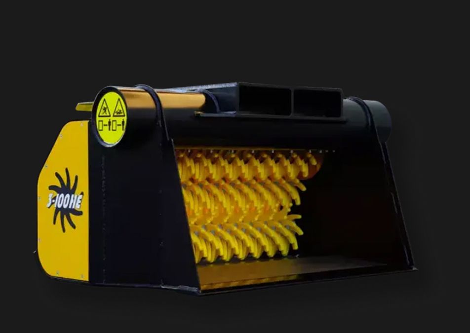 Bodenfräse 3 100H E mit gelben Fräswalzen freigestellt