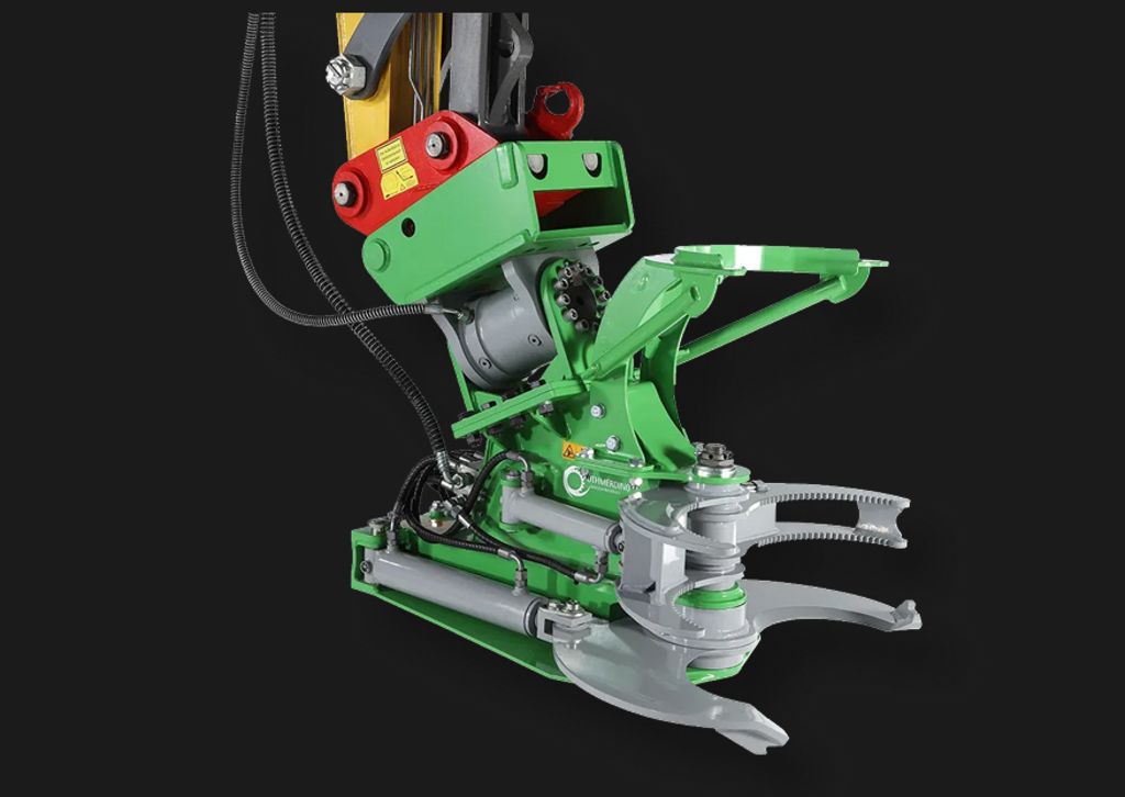 Fällgreifer freigestellt auf schwarzem Hintergrund