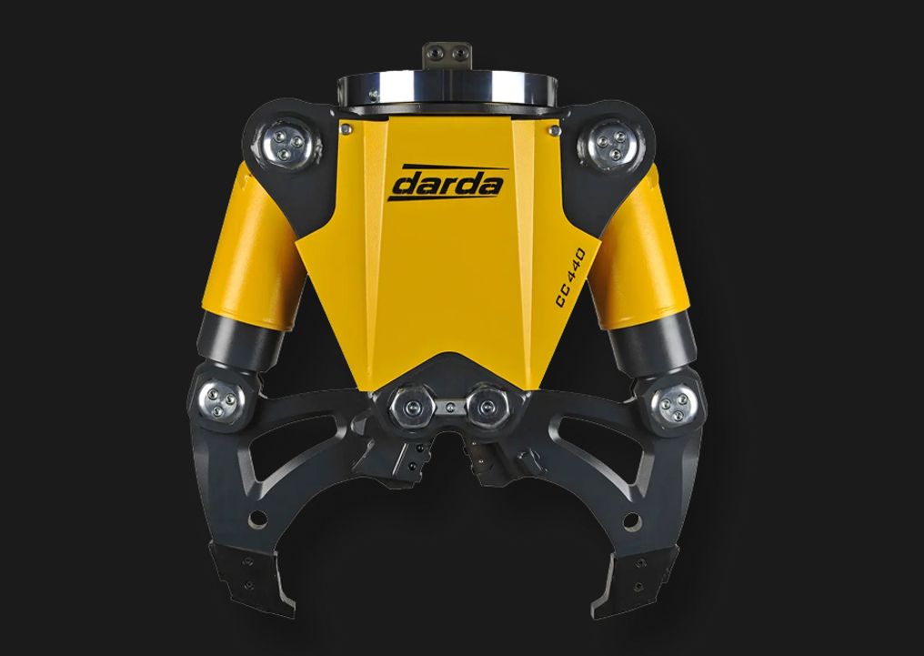 Darda CC440 Betonbeißer mit gelbem Gehäuse vor schwarzem Hintergrund in der Frontansicht