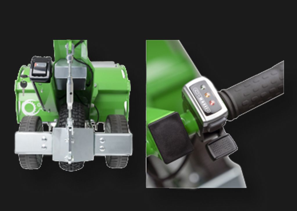 Akku für Stachelwalze für Rasenbelüftung freigestellt